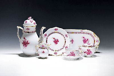 Image Service, Herend, 20. Jh., Porzellan, purpurfarbene Bemalung, Apponyi purpur, ...