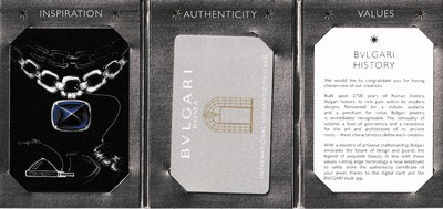 27021223a - 18 kt Gold BULGARI Saphir-Brillant-Malachit- Armspange, RG 750/000, Modell Serpenti ...