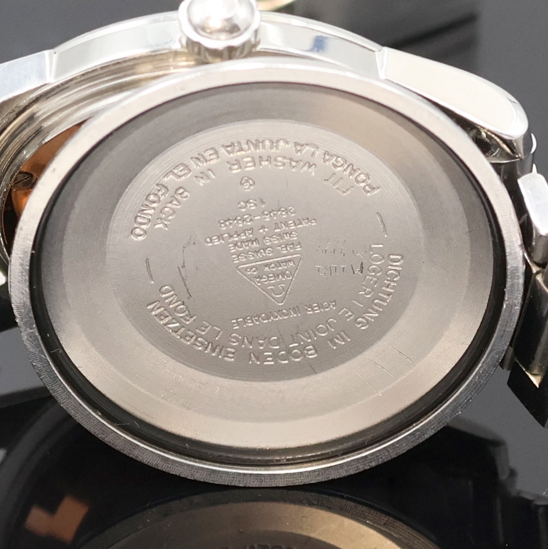Detail g: OMEGA Seamaster Armbanduhr in Edelstahl Referenz 2846-2848 1SC, Schweiz um 1956, Automatik, 2-teil. Geh., Boden aufgedr., orig. Gliederband m. ...