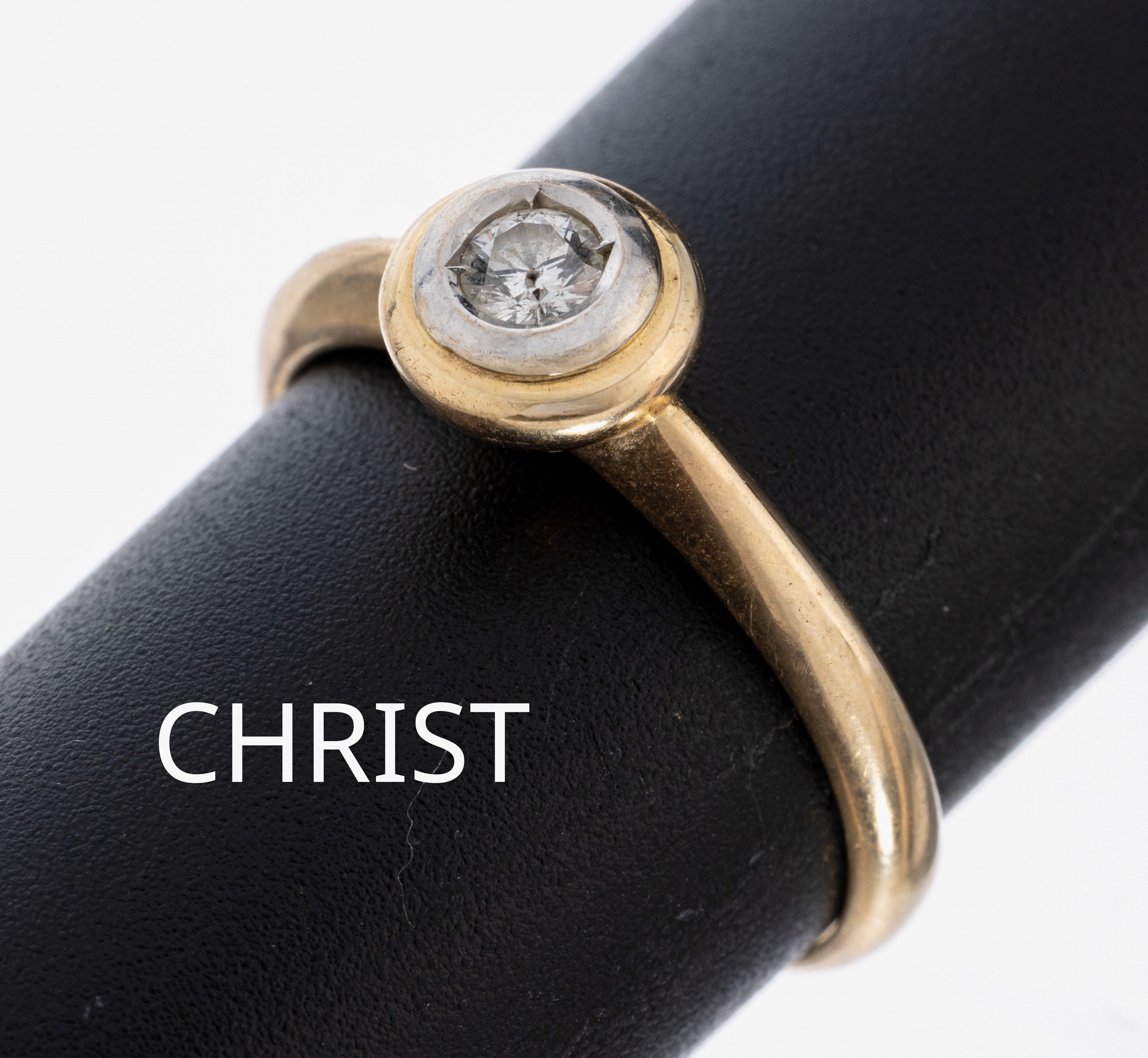 Image 27021445 - 14 kt Gold CHRIST Brillant-Ring, GG/WG 585/000, Brillant ca. 0.15 ct Weiß/p, RW 57, ...