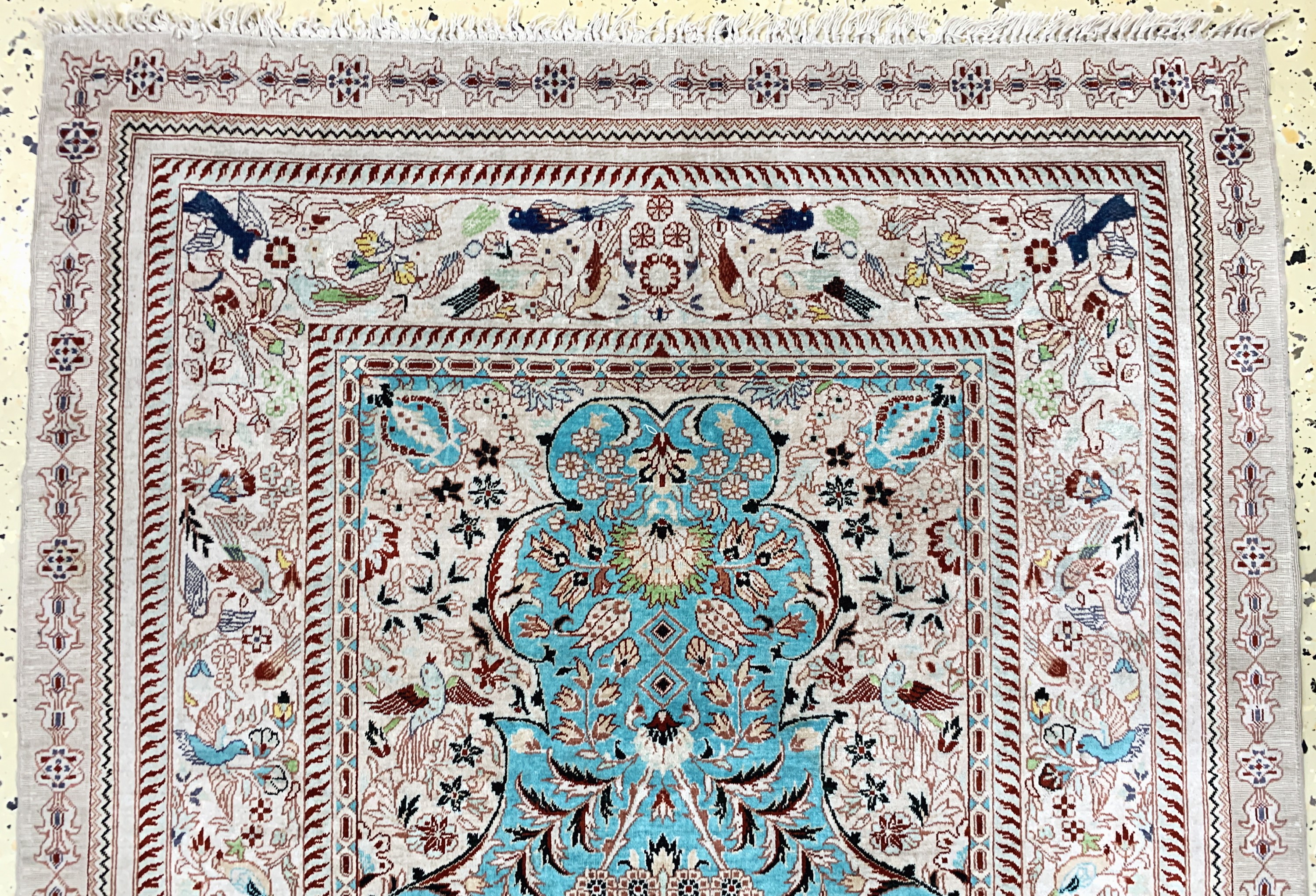Detail h: 3 lot Hereke Seide fein, China, Ende 20.Jhd., reine Naturseide, ca. 122 x 78 cm, EHZ: 2-3