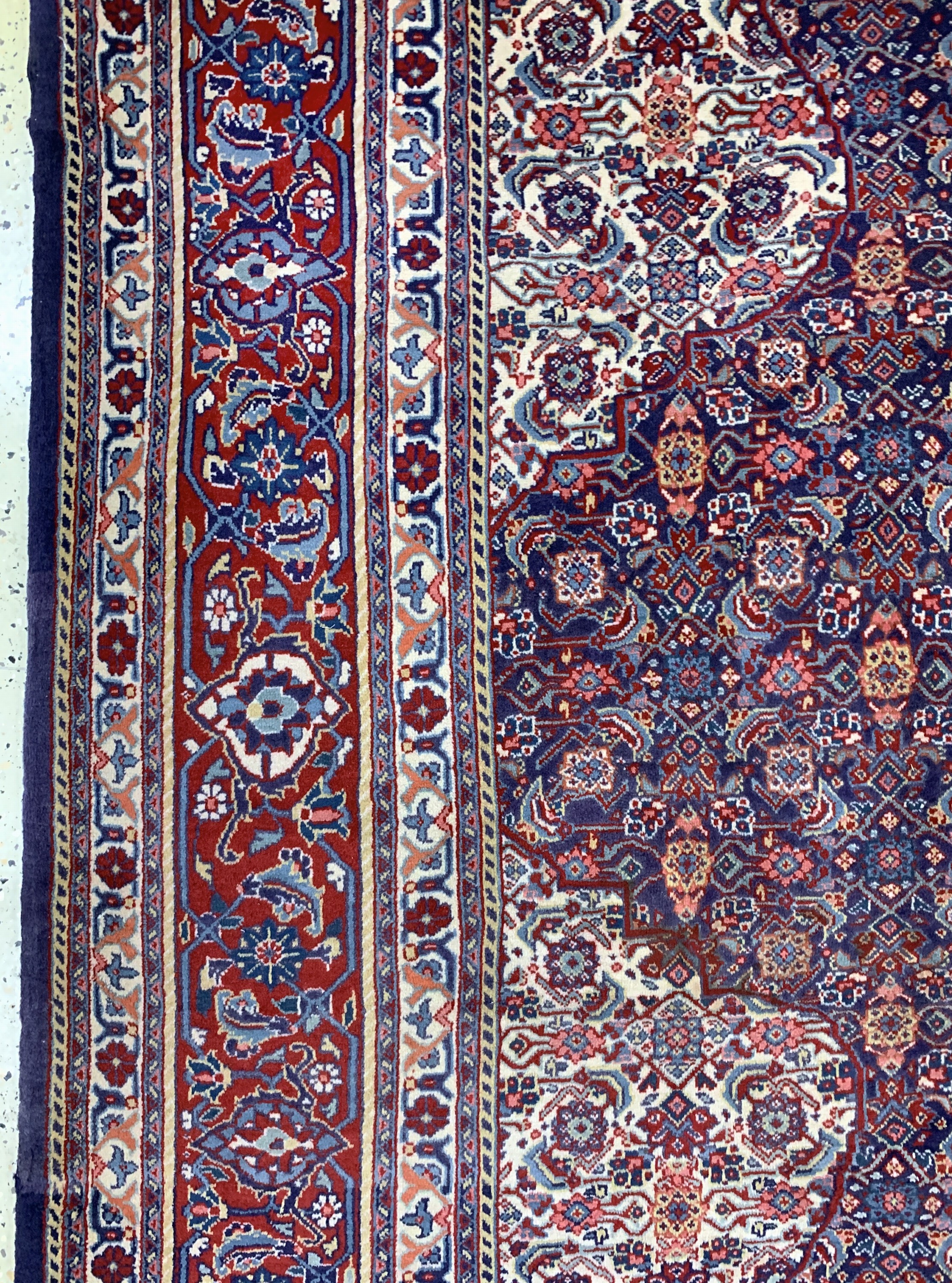 Detail d: Sarogh, Persien, Mitte 20.Jhd, Wolle auf Baumwolle, ca. 326 x 250 cm, EHZ: 2