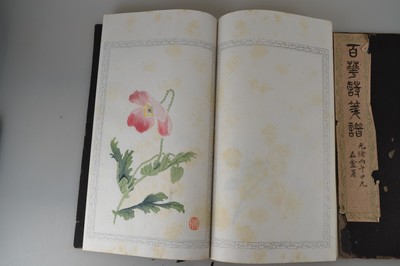 27021411p - Holzschnitt-Sammlung: Zhaoxiang Zhang (1852 -1908): Bai Hua Shi jian Pu (Malanleitung der ...