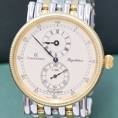 27021457a - CHRONOSWISS Regulateur Herrenarmbanduhr in Stahl/Gold, Schweiz um 2000, Automatik, ...