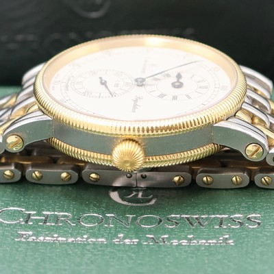 27021457d - CHRONOSWISS Regulateur Herrenarmbanduhr in Stahl/Gold, Schweiz um 2000, Automatik, ...