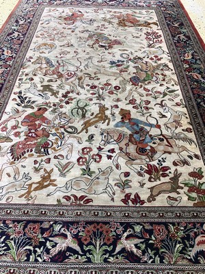 27021462d - Ghom Seide fein sign.(Nouri), Persien, Ende20.Jhd, reine Naturseide, ca. 155 x 103 cm, ...