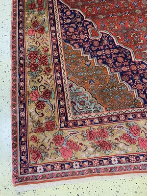 27021490c - Rosenbidjar Kork fein, Persien, Mitte 20.Jhd, Korkwolle auf Baumwolle, ca. 360 x 262cm, ...