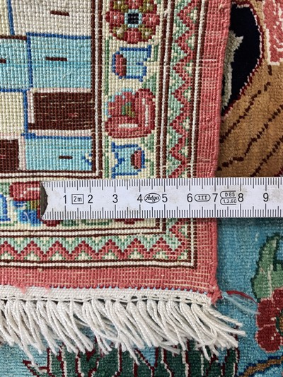 27021498c - Ghom Seide, Persien, Ende 20.Jhd, reine Naturseide, ca. 79 x 56 cm, EHZ: 2 ...