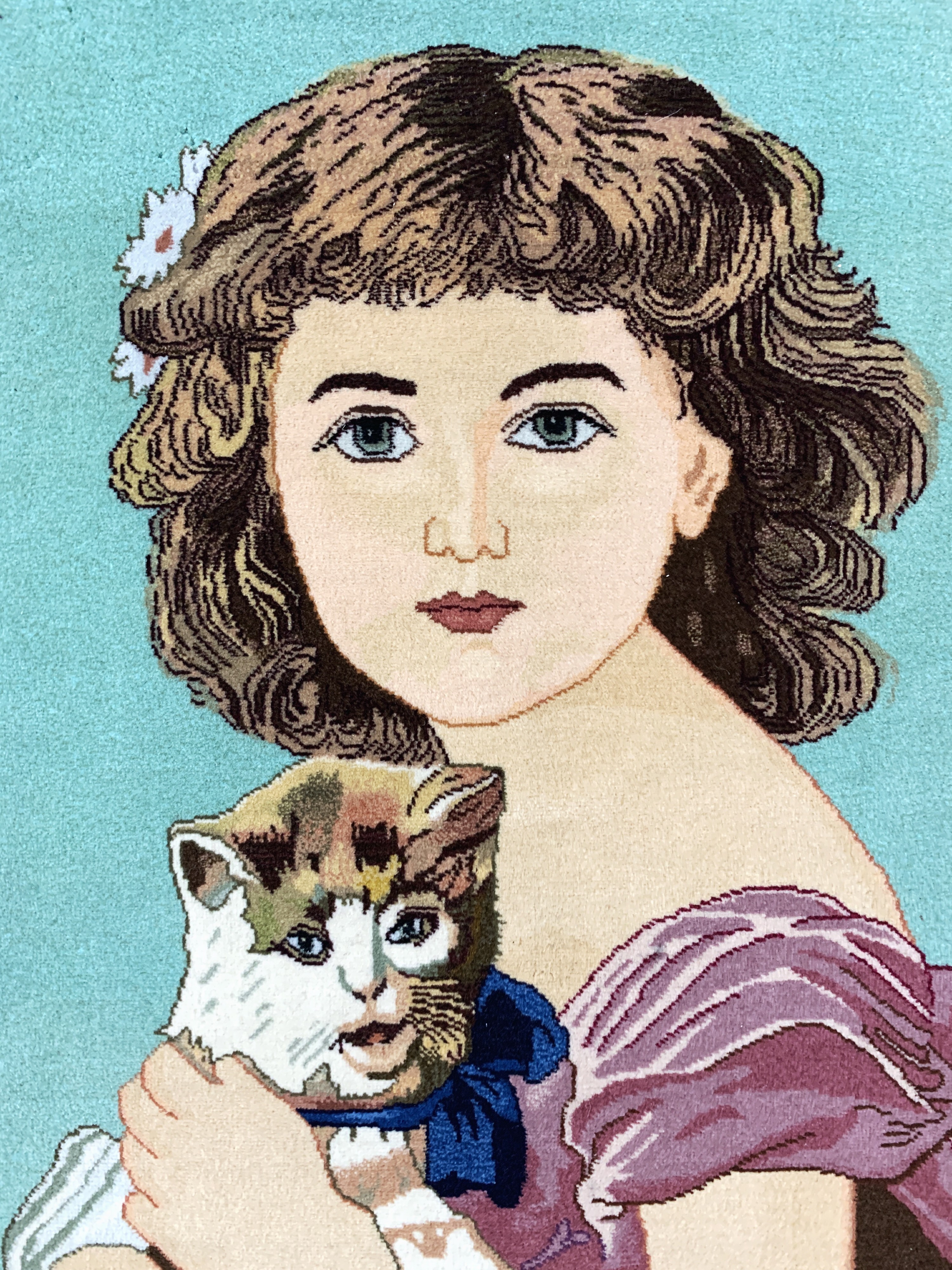 Detail a: Täbriz fein(50 Raj), Persien, Mitte 20.Jhd,Korkwolle auf Baumwolle, ca. 75 x 55 cm, ca. 500.000 Kn/qm, EHZ: 2