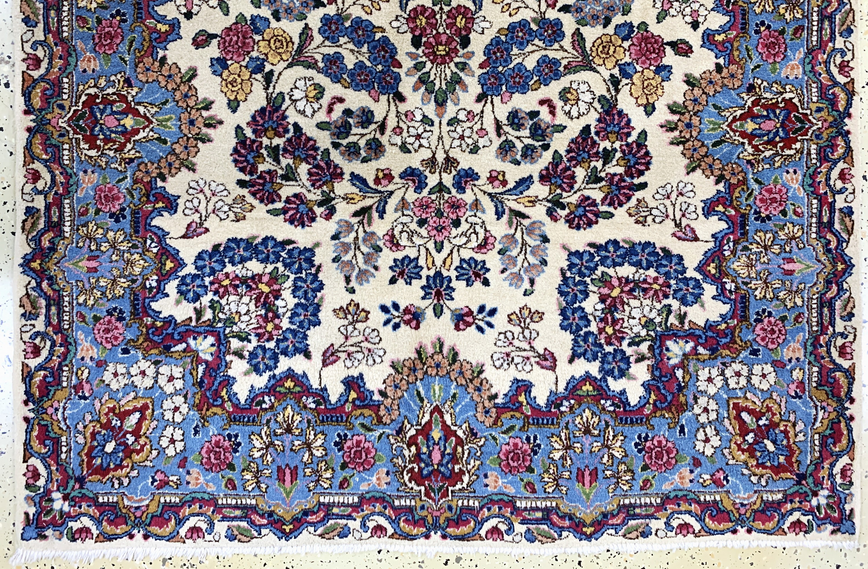 Detail c: Kerman"Lawar" antik, Persien, um 1900, Wolle auf Baumwolle, ca. 220 x 125 cm, EHZ: 2