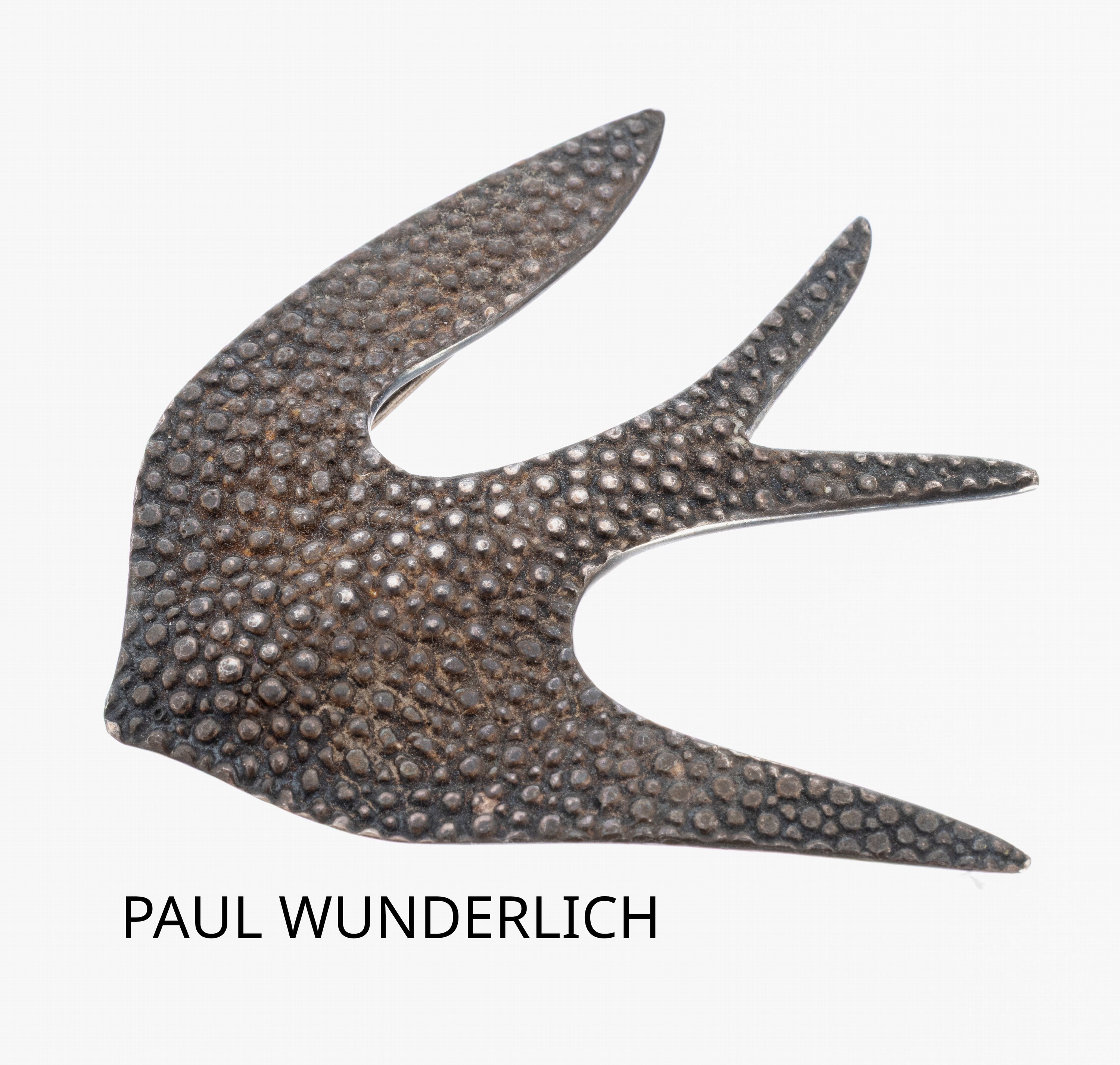 Image 27021514 - PAUL WUNDERLICH Brosche ´Silbervogel´, 925er Silber, sign. und num., L. ca. 6 cm, auch ...