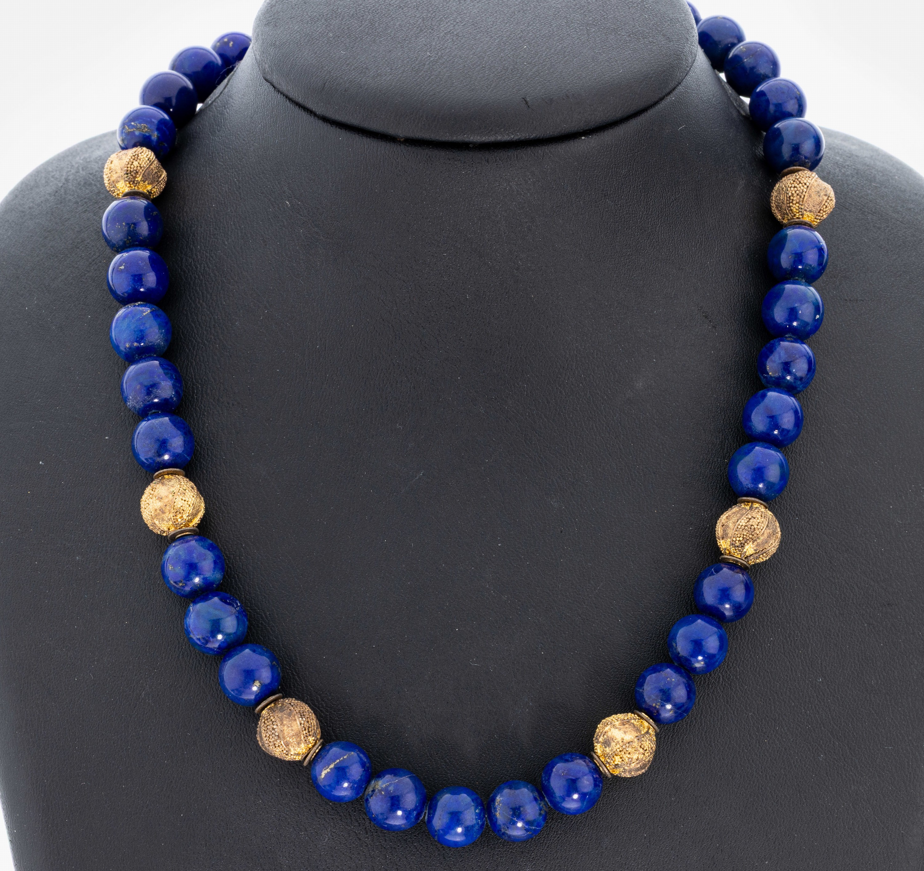 Image 27021527 - Lapislazuli-Collier, Lapislazuli-Kugeln, D.ca. 9.7 mm, Karabiner-Schließe und ...