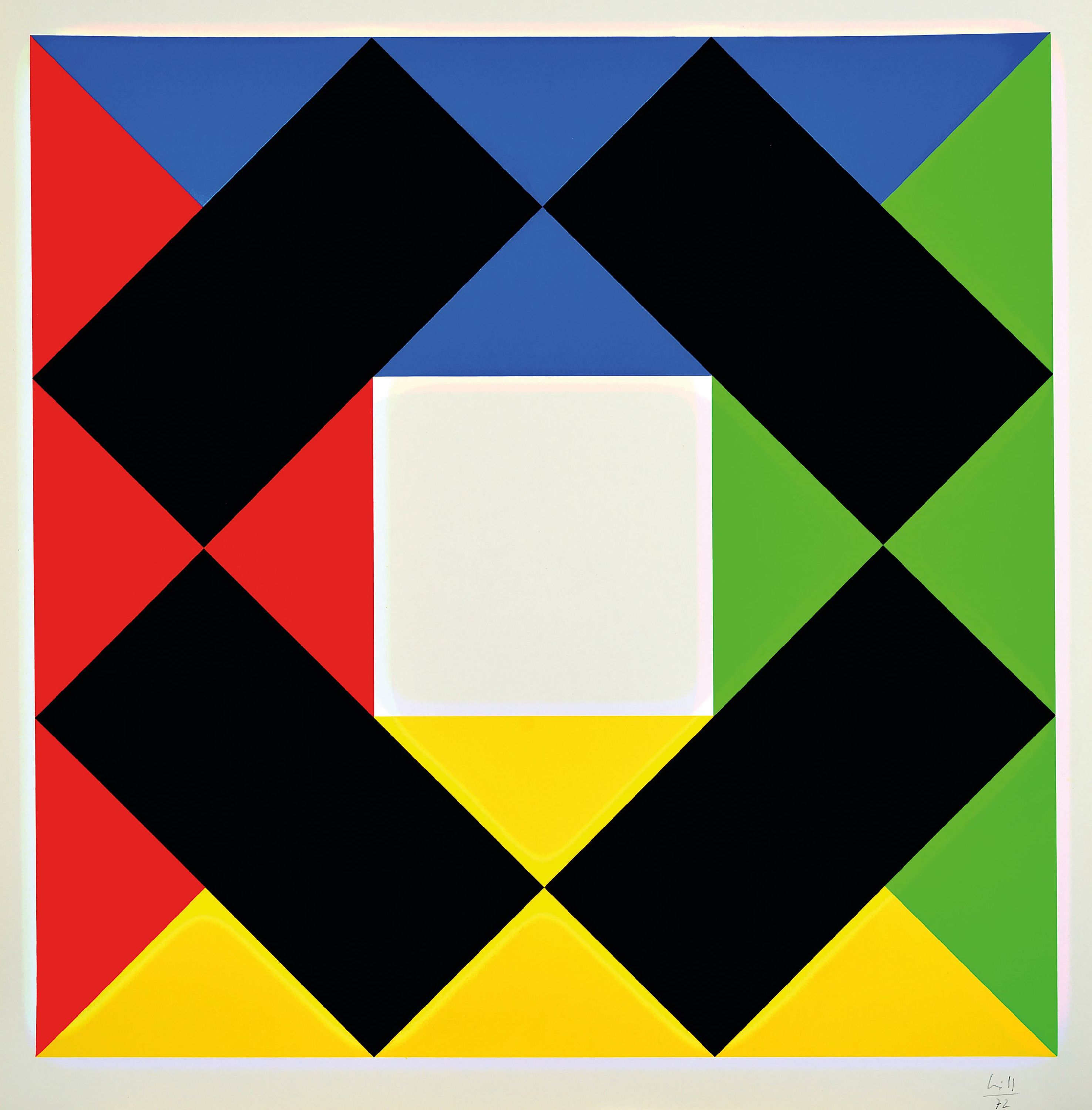 Image 27021563 - Max Bill, 1908-1994, Siebdruck, Titel: Komposition mit leerer Mitte, handsign., dat., ...