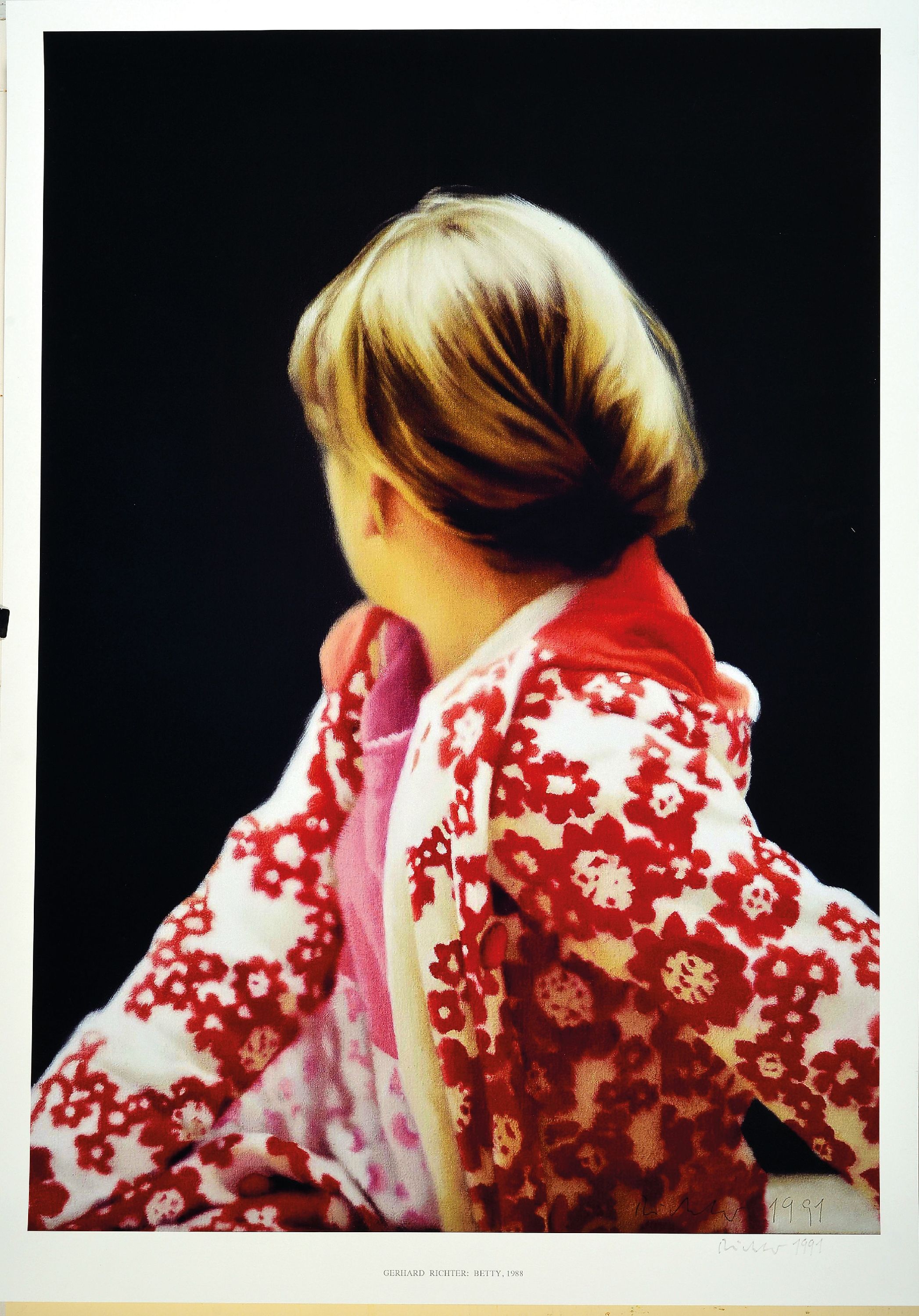Detail k: Gerhard Richter, geb. 1932, Farboffset, Titel: Betty 1988- nach dem Gemälde von 1988, sign., dat. 1991, WVZ: Catalogue Raisonne: 663-5, ca. 85x59,3 ...