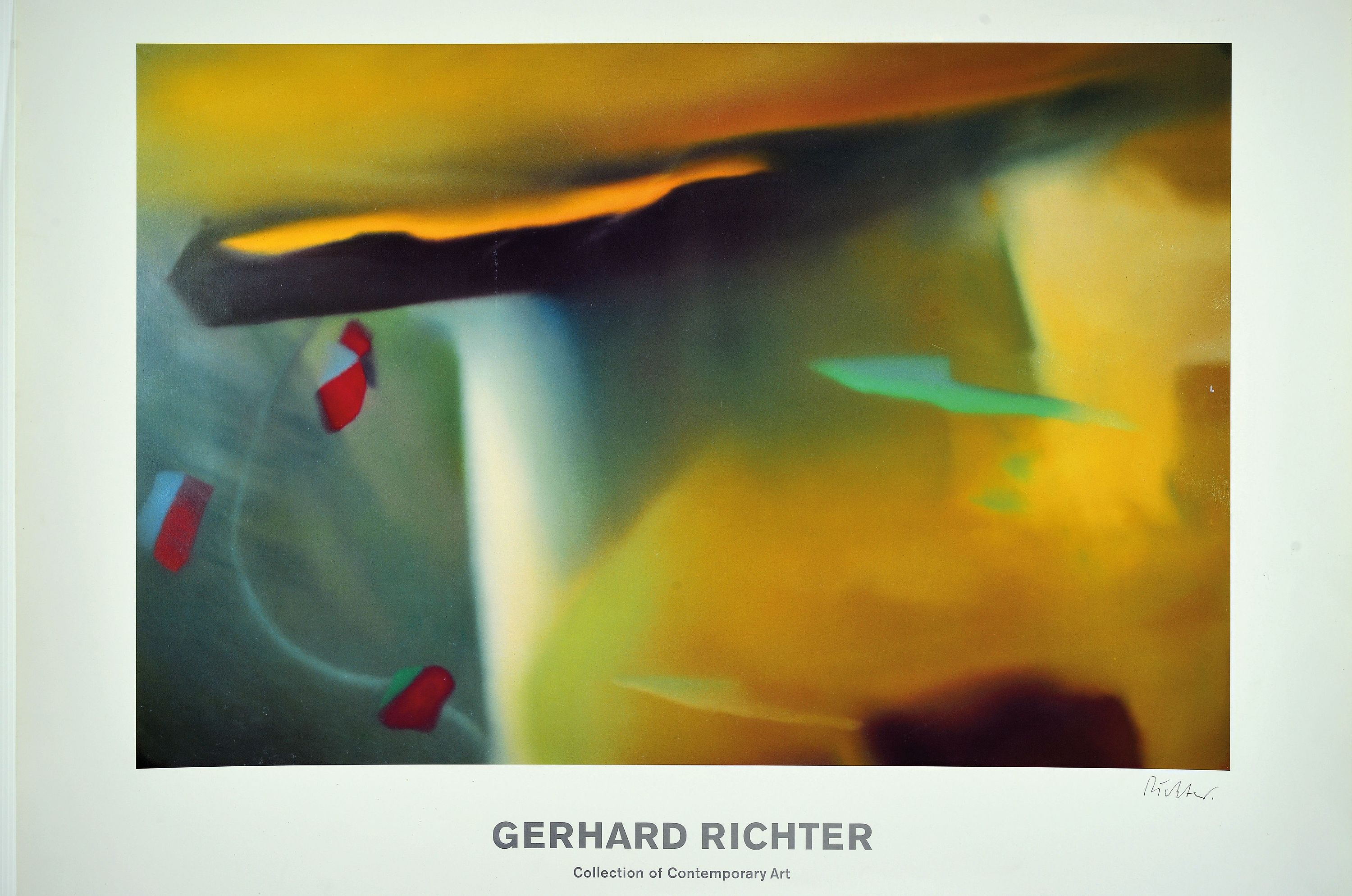 Detail k: Gerhard Richter, 1932, Titel: Abstraktes Bild 1977,Farboffsetdruck 1991, sign., ca. 70x90 cm