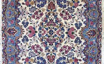 27021510b - Kerman´Lawar´ antik, Persien, um 1900, Wolle auf Baumwolle, ca. 220 x 125 cm, EHZ: 2 ...