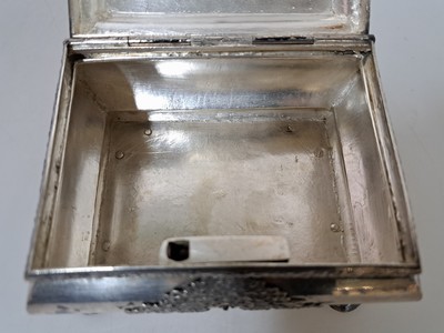 27021559d - Zuckerdose, wohl Hirschberg, sign. Örtel, 18. Jh., 12-lötiges Silber, vier Füße mit ...