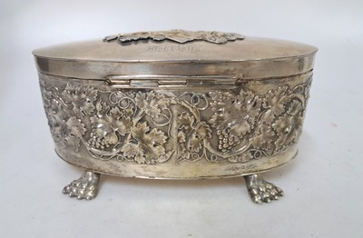 27021561b - Zuckerdose, Breslau, datiert 1816, Silber, sign. Radecki, auf vier Tatzenfüßen, ...