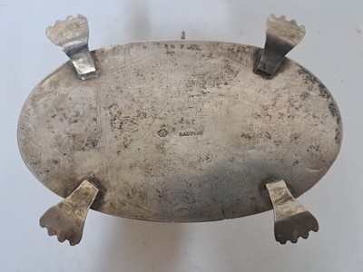 27021561c - Zuckerdose, Breslau, datiert 1816, Silber, sign. Radecki, auf vier Tatzenfüßen, ...