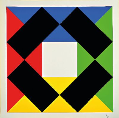 27021563k - Max Bill, 1908-1994, Siebdruck, Titel: Komposition mit leerer Mitte, handsign., dat., ...