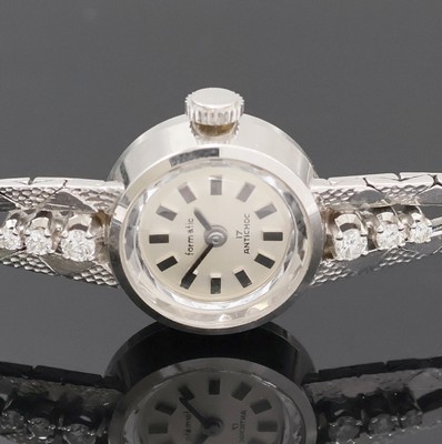 27021575a - FORMATIC Damenarmbanduhr in WG 585/000, Schweiz um 1960, Handaufzug, 2-teil. Geh. inkl. ...