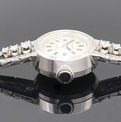 27021575c - FORMATIC Damenarmbanduhr in WG 585/000, Schweiz um 1960, Handaufzug, 2-teil. Geh. inkl. ...