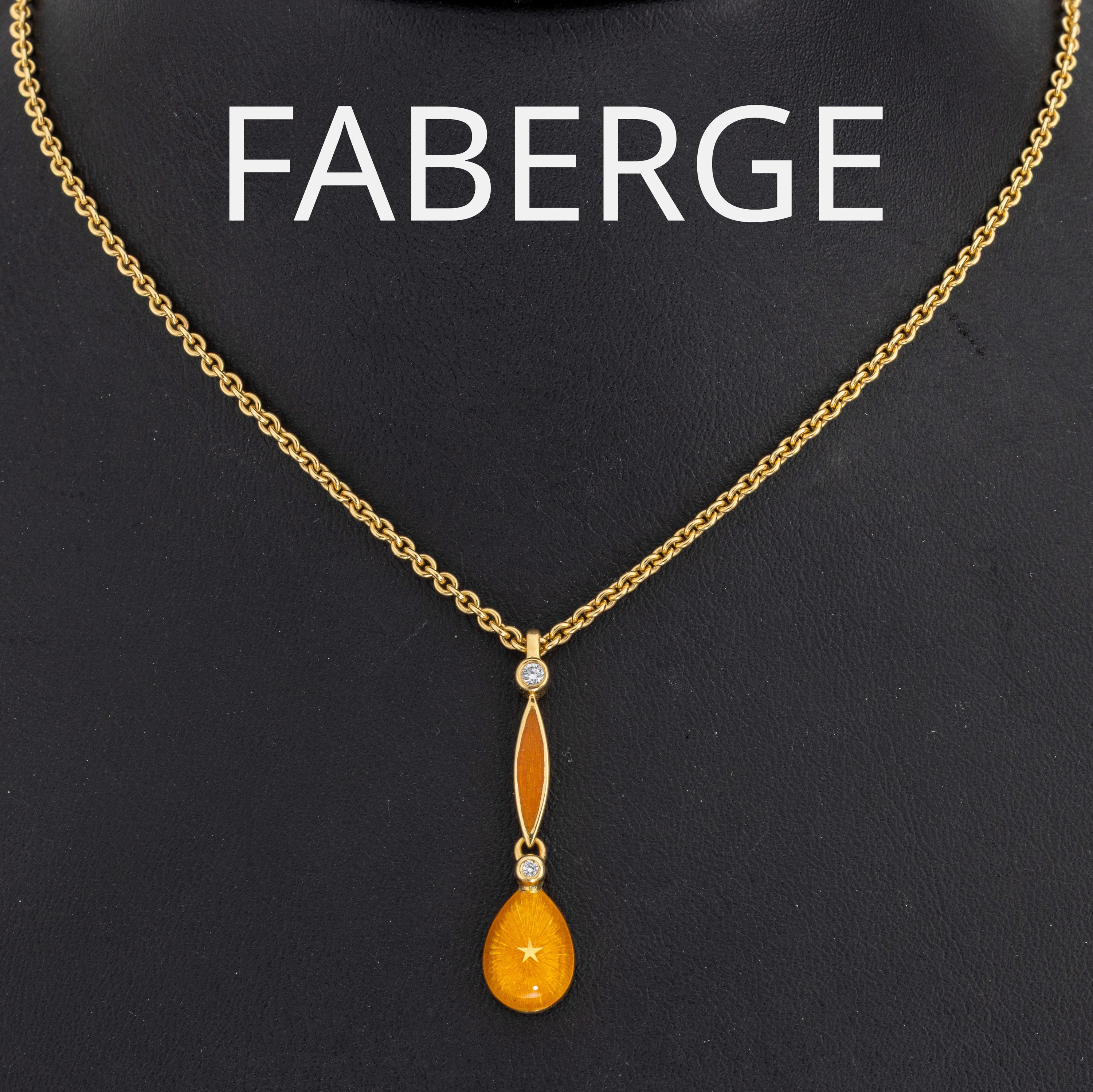 Image 27021613 - 18 kt Gold FABERGE Brillant-Collier, GG 750/000, limitierte Auflage 20/1000, Anhänger ...