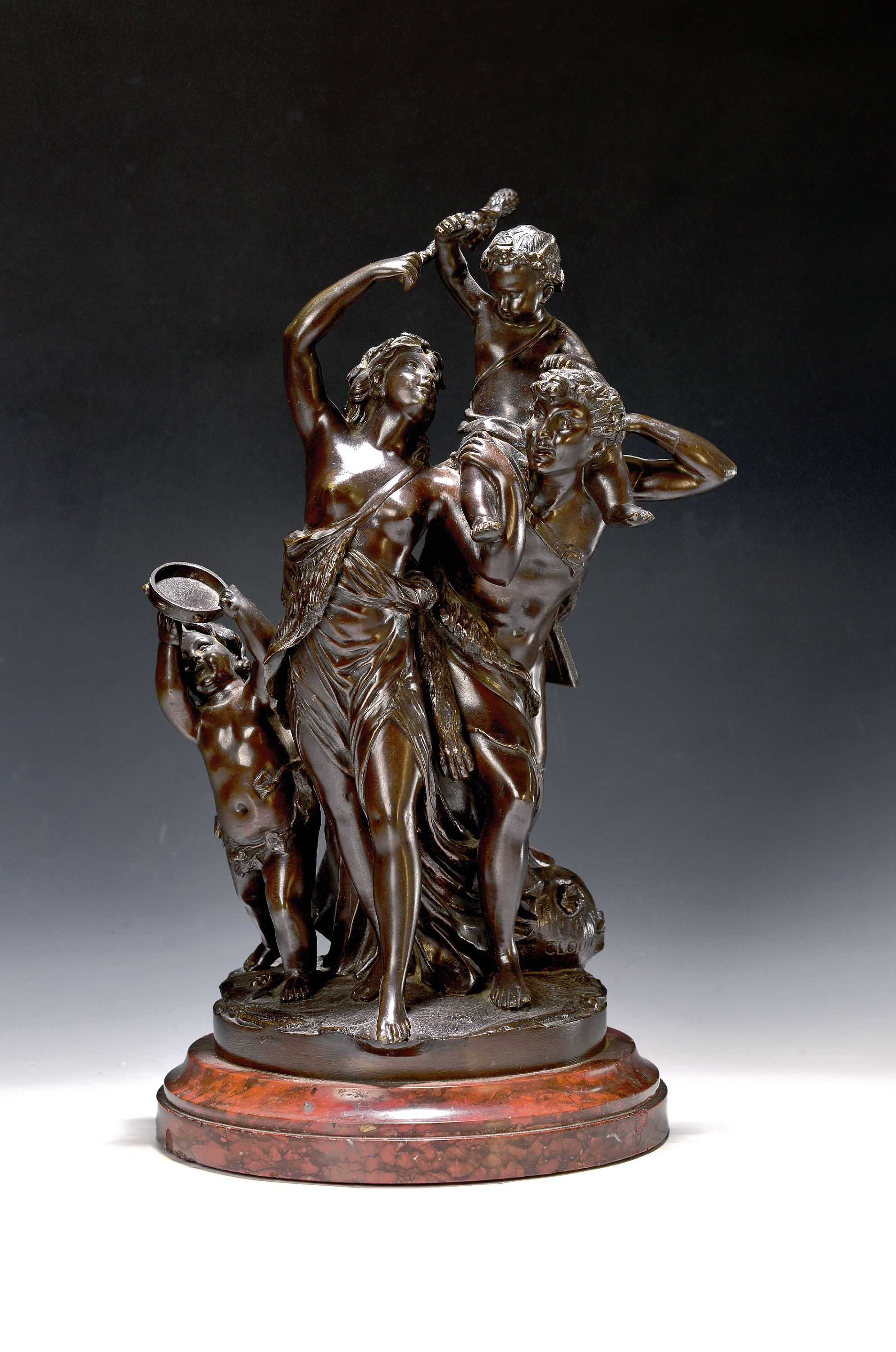 Image 27021614 - Nach Claude Michel Clodion (1738-1814), Triumph des Bacchus, Bronze, späterer Guß, auf ...