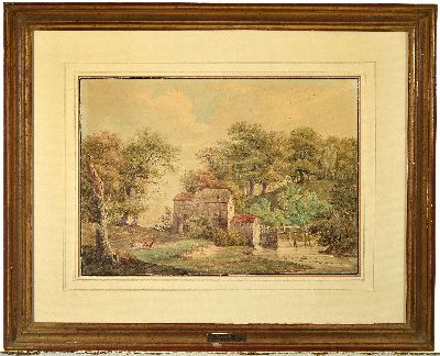 27021641k - Anton Radl, 1774 Wien-1852 Frankfurt a.M., Aquarell und Bleistift auf Papier, Landschaft ...