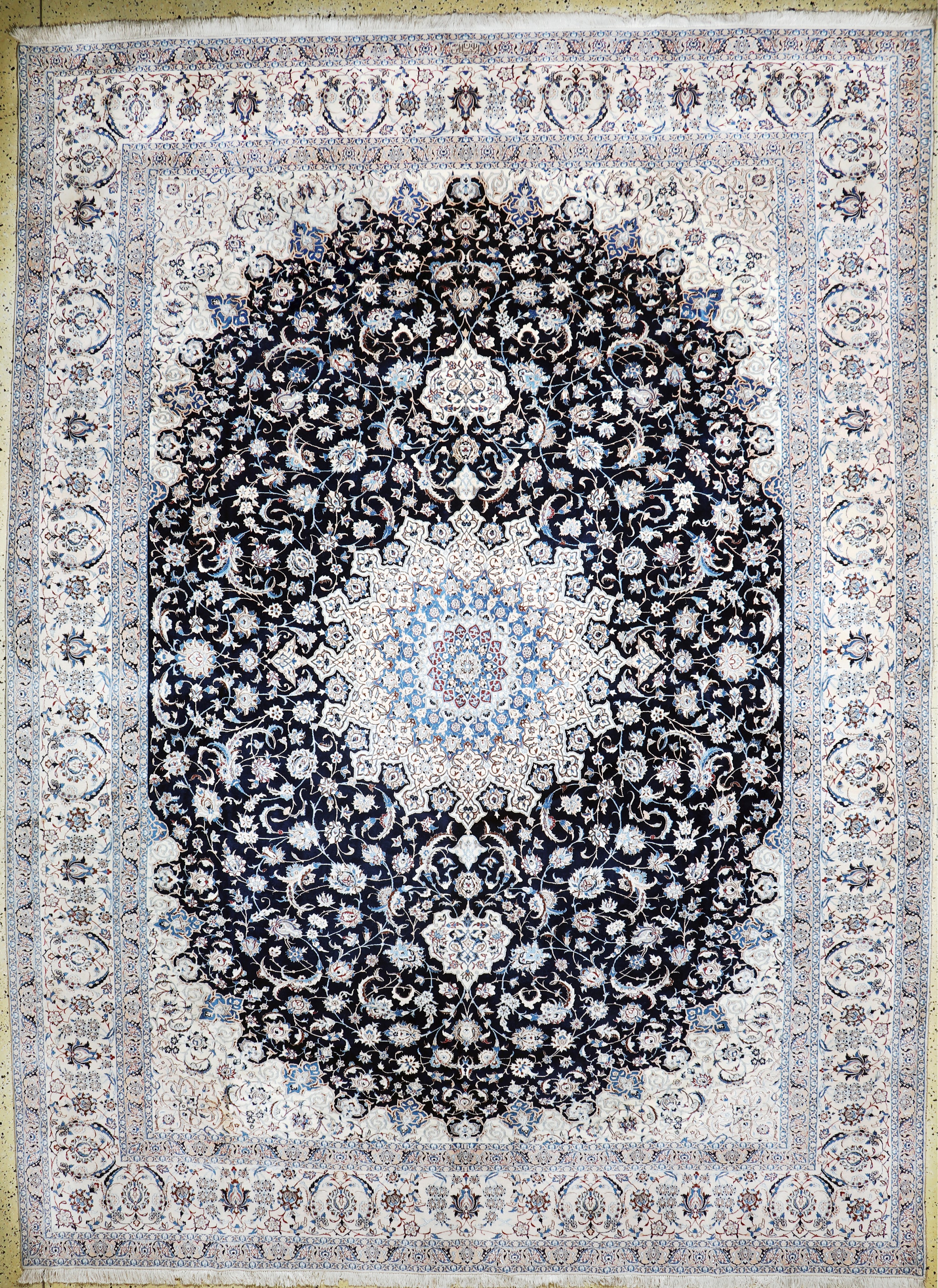 Image 27022025 - Nain fein(6 La), Persien, signiert´Habibian, Ende 20.Jhd, Korkwolle mit Seide, ca. 396 ...