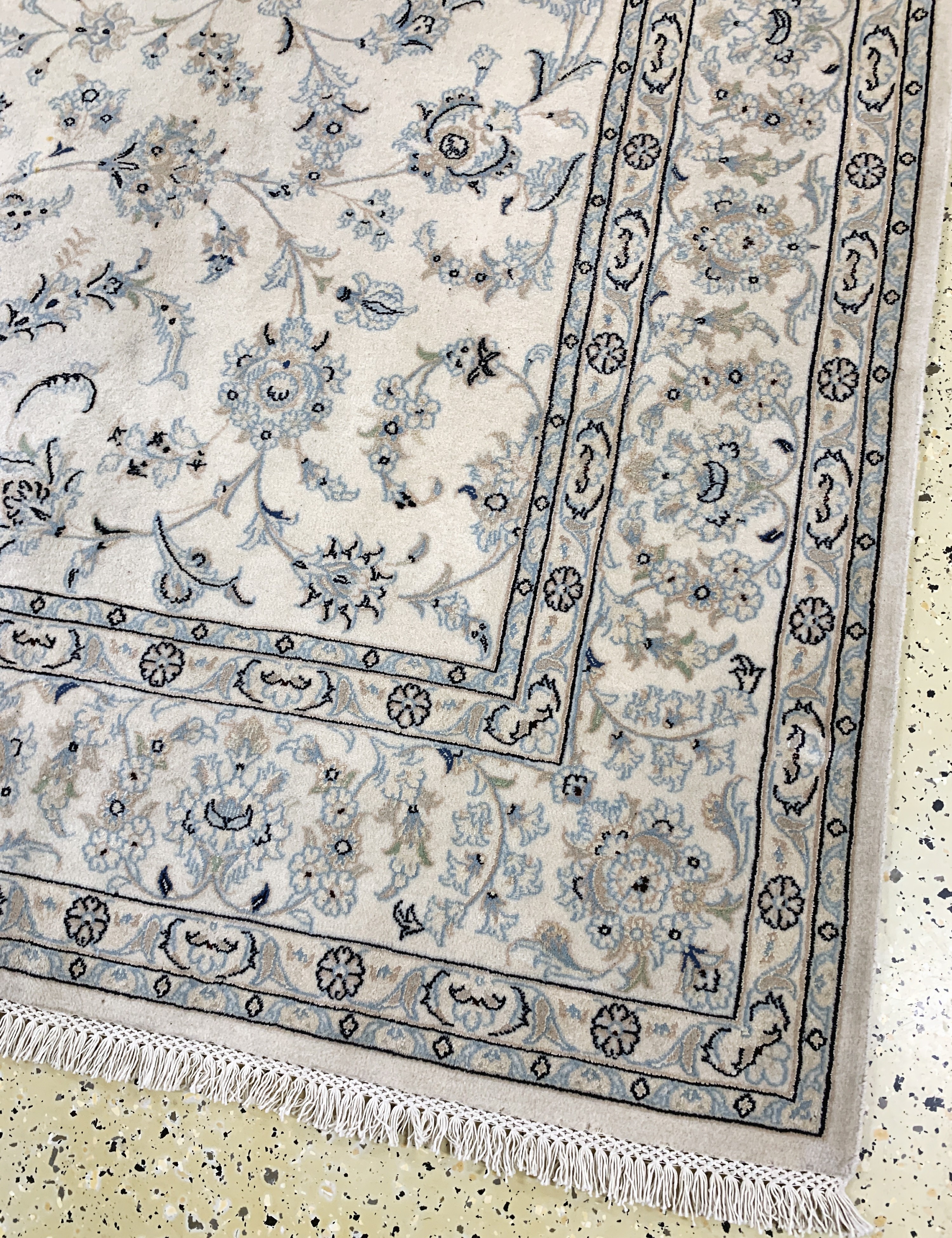 Detail a: Nain fein(9 La), Persien, Ende 20.Jhd, Korkwolle mit Seide, ca. 254 x 200 cm, ca. 500.000 Kn/qm, EHZ: 2