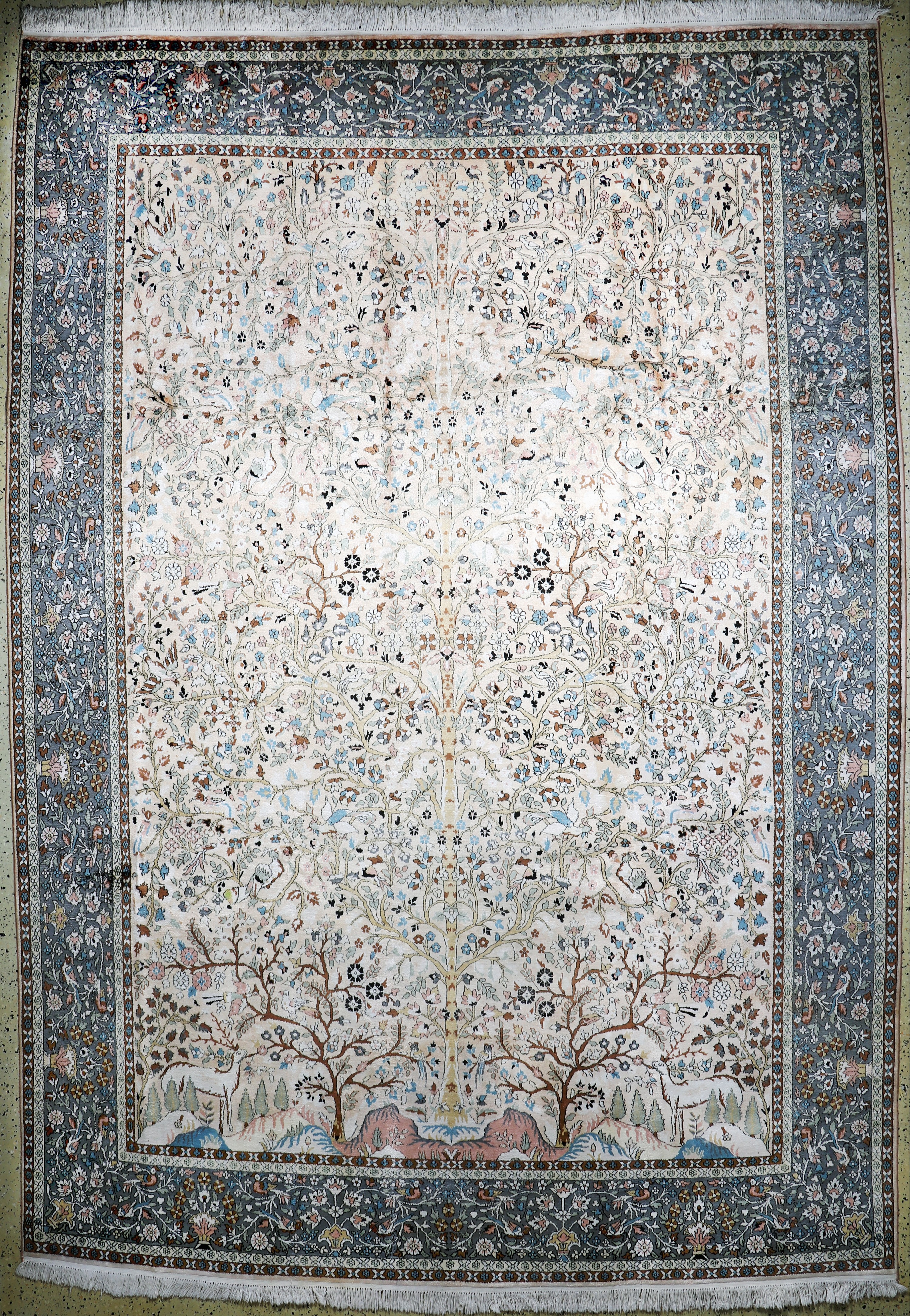 Image 27022071 - Kaschmir Seide Indian, ´Lebensbaum-Motiv´, Ende 20.Jhd, merzerisierte Baumwolle, ca. ...