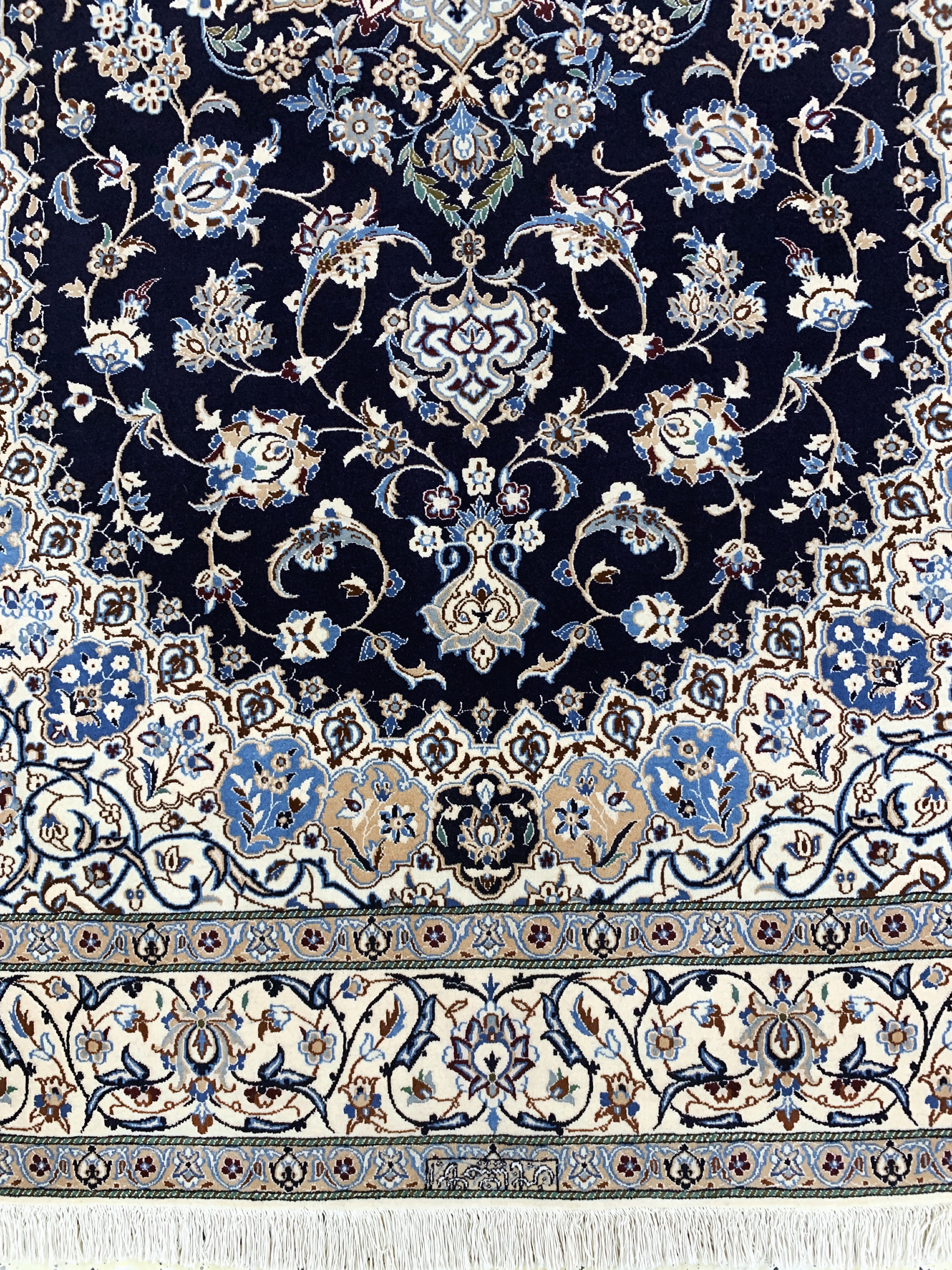 Detail f: Nain fein(6 La) Persien, Persien, Ende 20.Jhd, Korkwolle mit Seide, ca. 227 x 156 cm,ca. 1,0 Mio. Kn/qm, EHZ:(nahezu neuwertig)