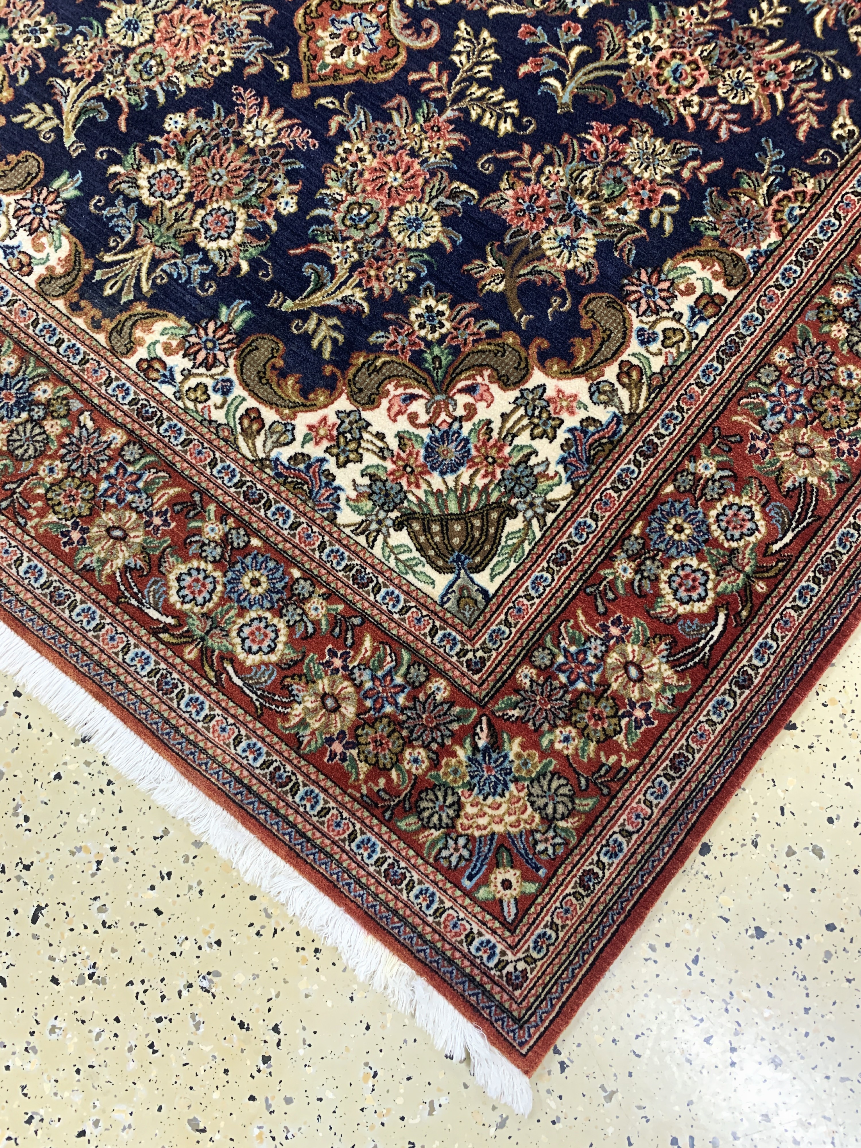 Detail a: Ghom Kork, Persien, Ende 20.Jhd, Korkwolle auf Baumwolle, ca. 203 x 142 cm, gereinigt, EHZ: 1-2