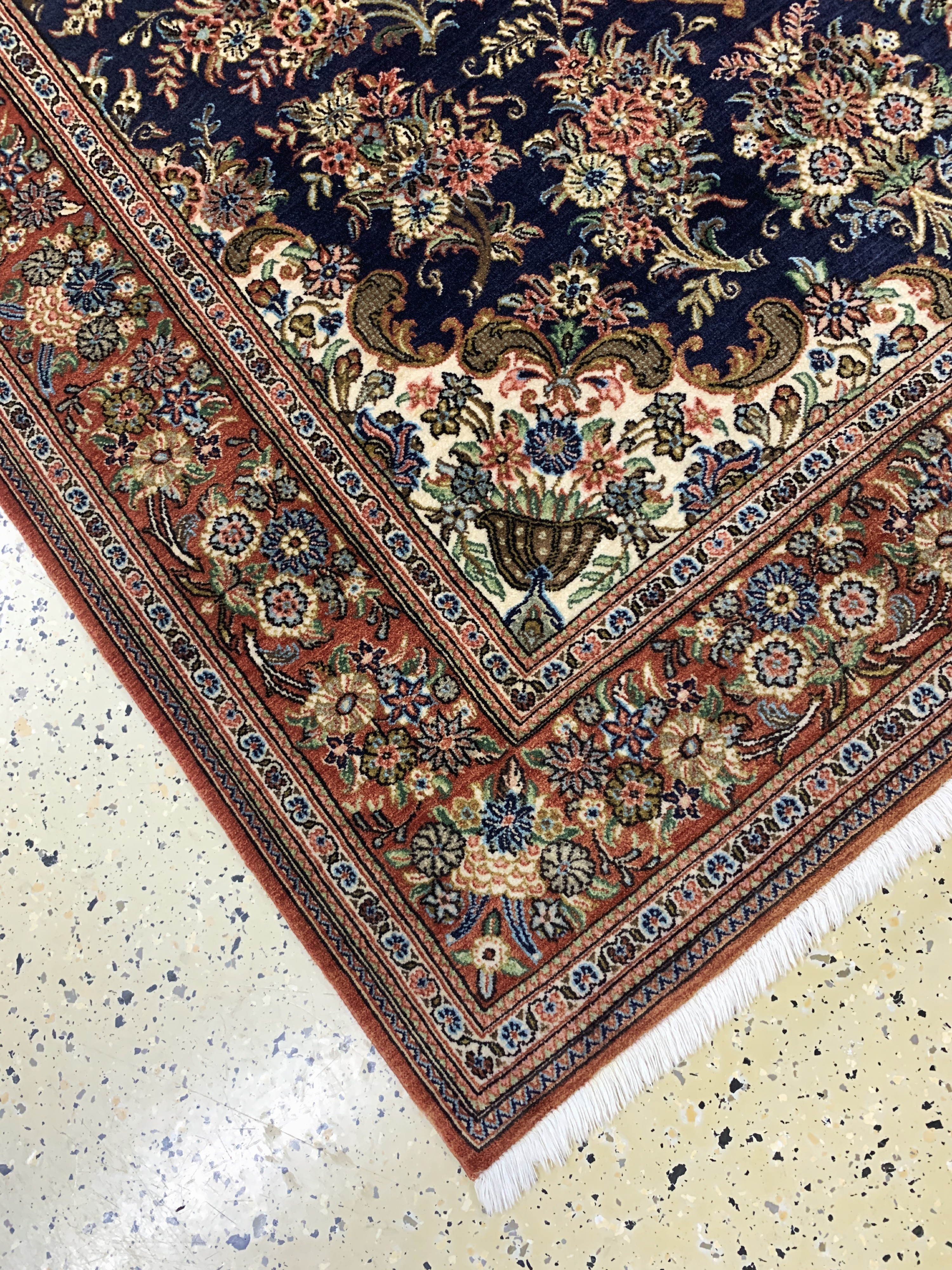 Detail b: Ghom Kork, Persien, Ende 20.Jhd, Korkwolle auf Baumwolle, ca. 203 x 142 cm, gereinigt, EHZ: 1-2