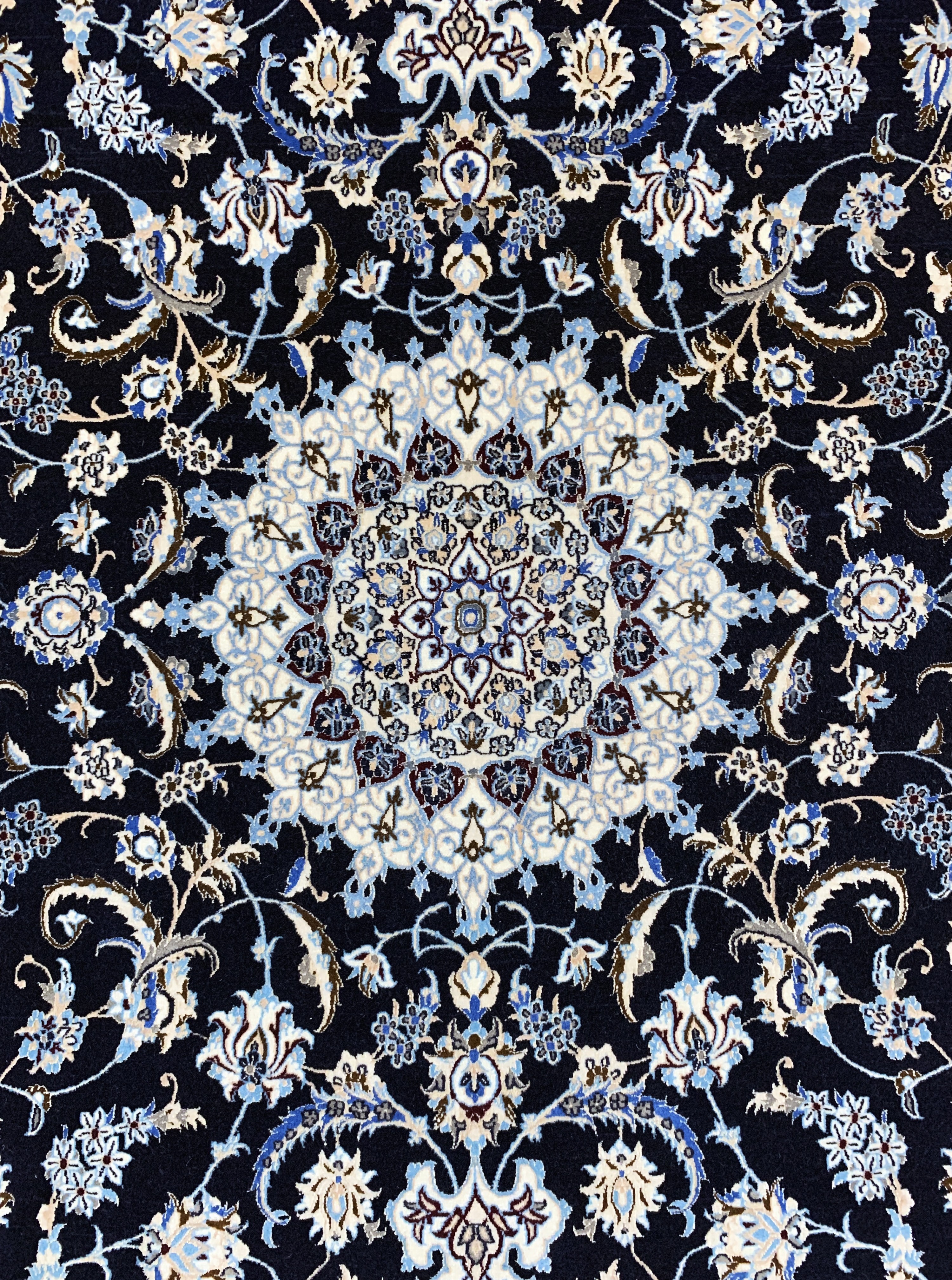 Detail c: Nain fein(6 La), Persien, signiert"Habibian", Mitte 20.Jhd, Korkwolle mit Seide, ca. 213 x 130 cm, ca. 1,0 Mio. Kn/qm, EHZ:(nahezu ...