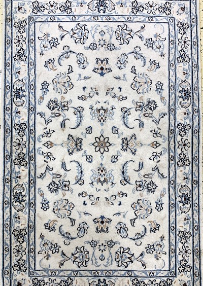 27022026d - 2 Lots Nain fein(6 La & 9 La), Persien, Ende 20.Jhd, Korkwolle mit Seide, ca. 130 x 87 ...