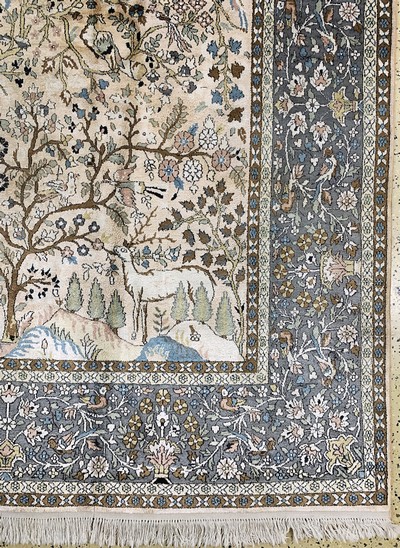 27022071a - Kaschmir Seide Indian, ´Lebensbaum-Motiv´, Ende 20.Jhd, merzerisierte Baumwolle, ca. ...