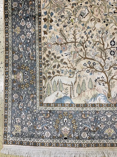 27022071c - Kaschmir Seide Indian, ´Lebensbaum-Motiv´, Ende 20.Jhd, merzerisierte Baumwolle, ca. ...