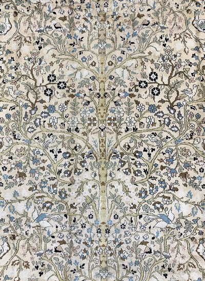 27022071e - Kaschmir Seide Indian, ´Lebensbaum-Motiv´, Ende 20.Jhd, merzerisierte Baumwolle, ca. ...