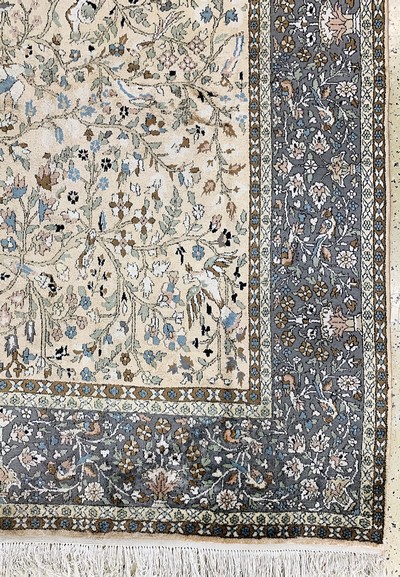 27022071g - Kaschmir Seide Indian, ´Lebensbaum-Motiv´, Ende 20.Jhd, merzerisierte Baumwolle, ca. ...