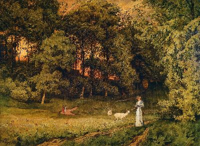 Image Emil Lugo, 1840 Stockach-1902 München, Sommeridyll, 1891, Öl/Lwd, links unten signiert ...