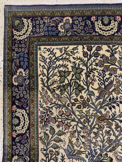 27022089c - Ghom Kork fein, Persien, Mitte 20.Jhd, Korkwolle auf Baumwolle, ca. 202 x 135 cm, EHZ: ...