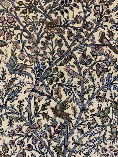 27022089e - Ghom Kork fein, Persien, Mitte 20.Jhd, Korkwolle auf Baumwolle, ca. 202 x 135 cm, EHZ: ...