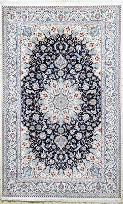 Image Nain fein Persien, signiert´Habibian), Neuwertig, Korkwolle mit Seide, ca. 211 x 134 ...