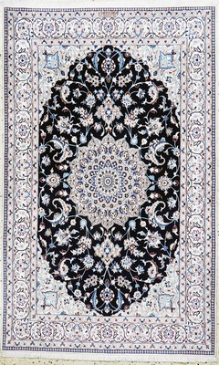 Image Nain fein Persien, signiert´Habibian´, Neuwertig, Korkwolle mit Seide, ca. 200 x 124 ...