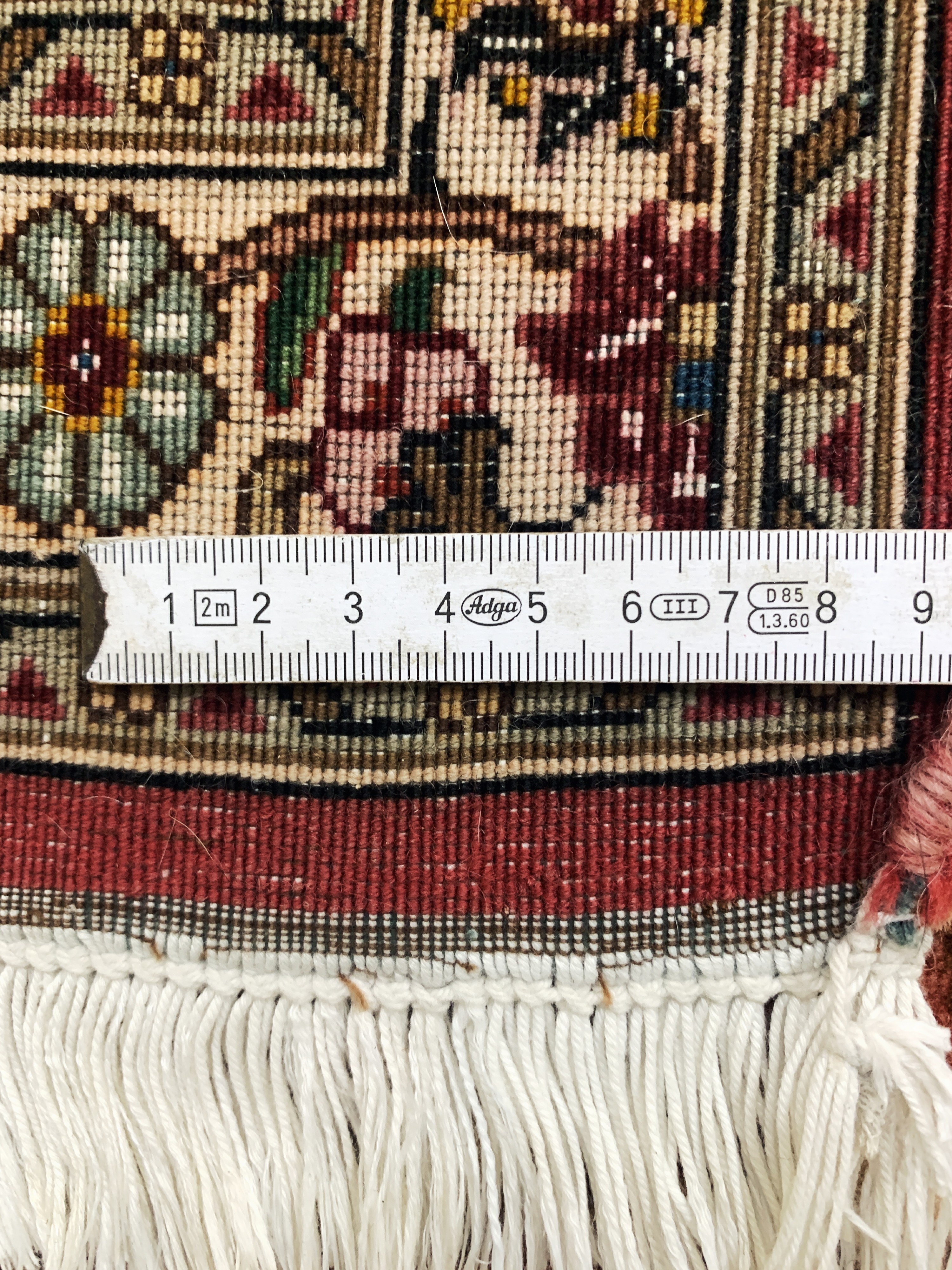 Detail h: Täbriz fein(50 Raj), Persien, Mitte 20.Jhd,Korkwolle mit Seide, ca. 205 x 205 cm, ca. 500.000 Kn/qm, EHZ: 2