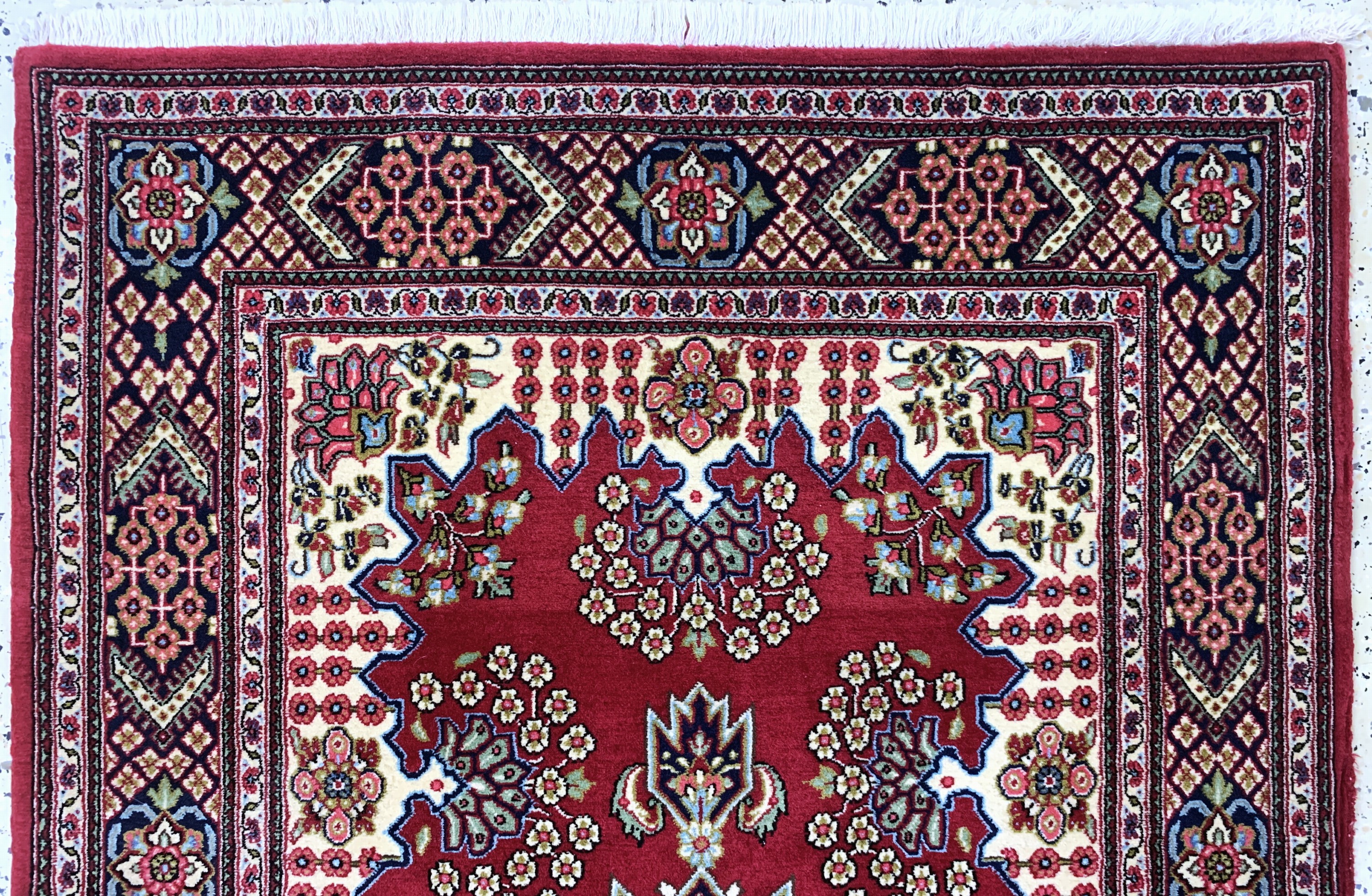 Detail a: Ghom Kork, Persien, Ende 20.Jhd, Korkwolle auf Baumwolle, ca. 174 x 105 cm, EHZ: 1-2