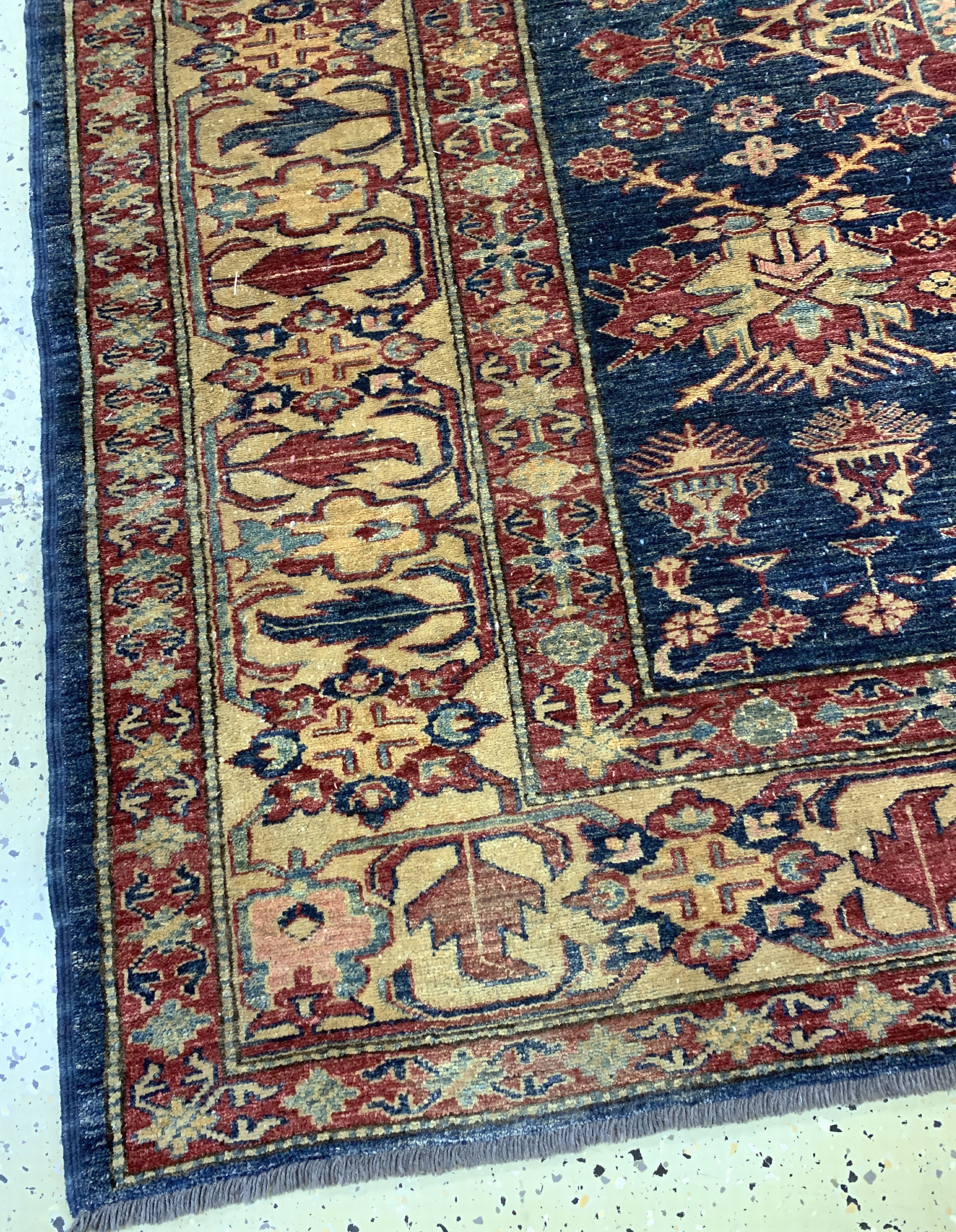 Detail b: Kazak neugeknüpft, Pakistan, Ende 20.Jhd, Wolle auf Wolle, ca. 285 x 220 cm, EHZ: 2