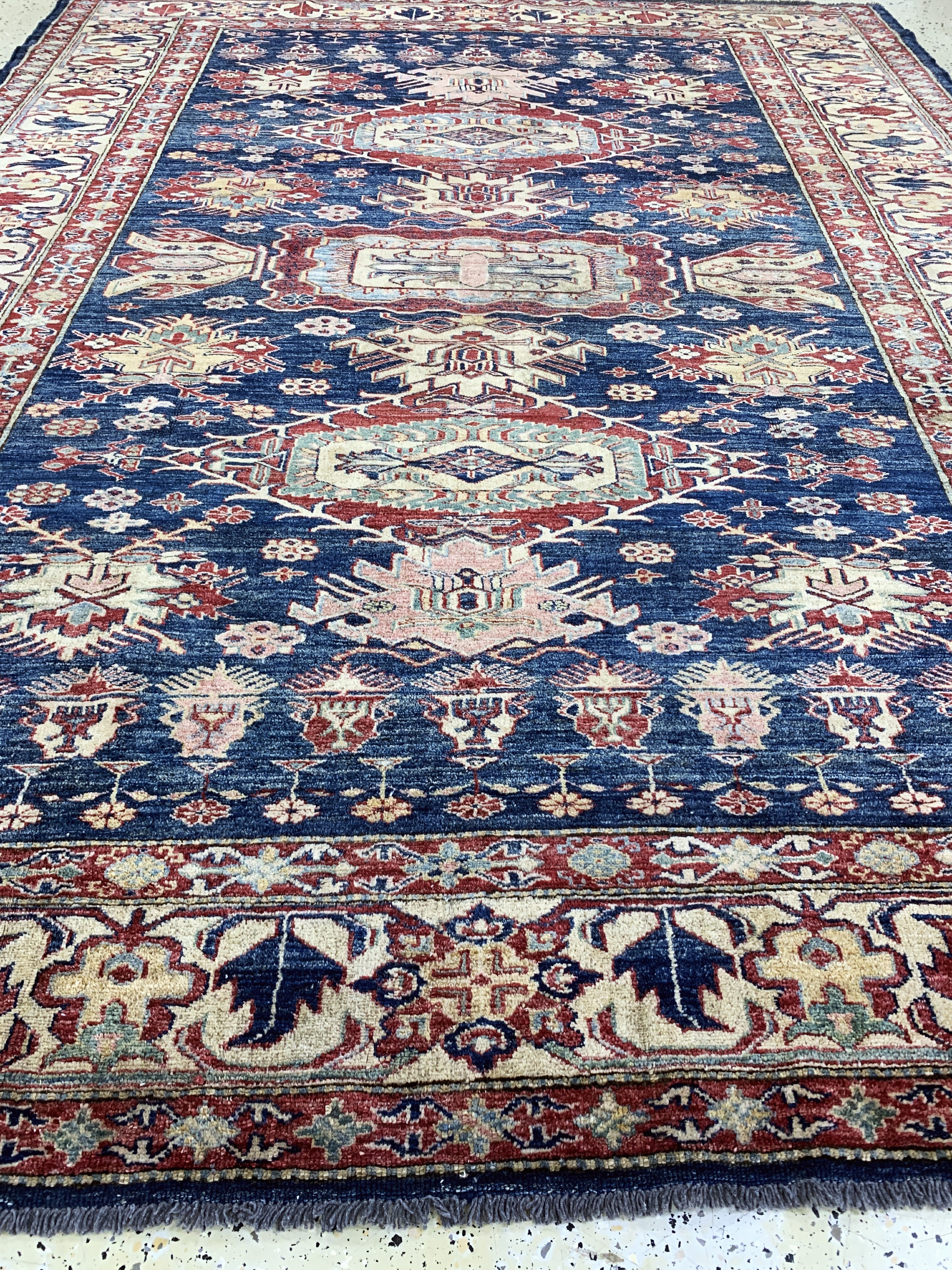 Detail f: Kazak neugeknüpft, Pakistan, Ende 20.Jhd, Wolle auf Wolle, ca. 285 x 220 cm, EHZ: 2